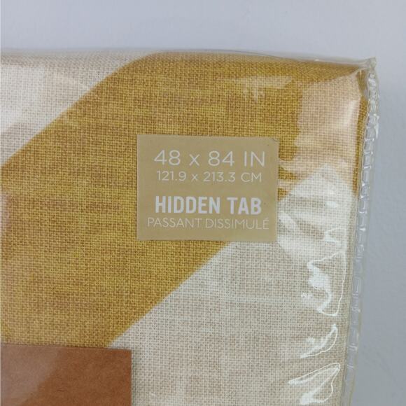 West Elm Avec Motifs Zigzag Window Panel 100% Cotton 48" x 84" Hidden Tab -Qty 2 - Picture 4 of 7